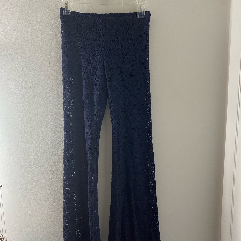 Nightcap x Free People Crochet Lace Flare Pants